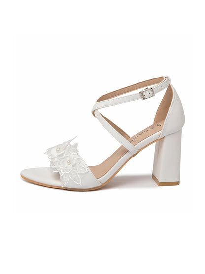 Anna | White Heels by J.Adams – Don't Panic Shoes