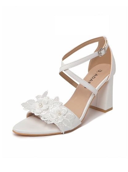 Anna | White Heels by J.Adams – Don't Panic Shoes