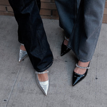 Antonella Embossed Leather Pump Women's Shoes by Allegra James – Don't Panic Shoes