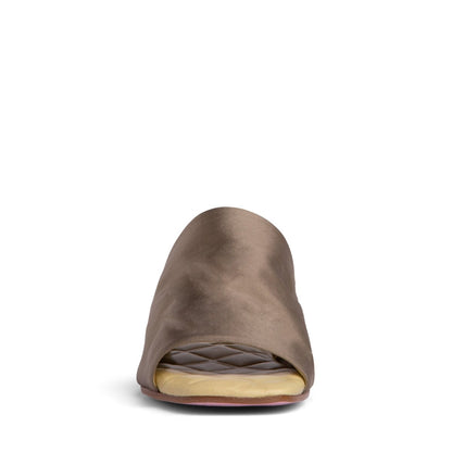 April Stretch Satin Flat Sandal Leather Insole Outsole Sandals by Beautiisoles – Don't Panic Shoes