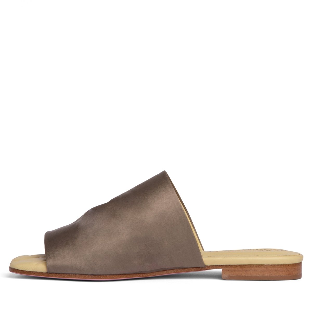 April Stretch Satin Flat Sandal Leather Insole Outsole Sandals by Beautiisoles – Don't Panic Shoes