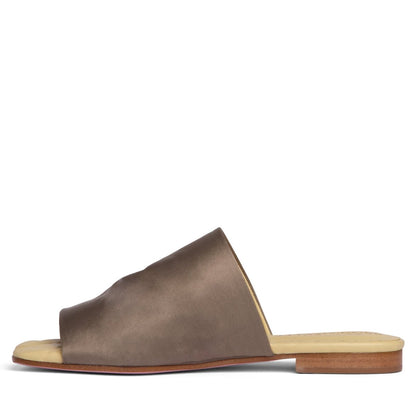 April Stretch Satin Flat Sandal Leather Insole Outsole Sandals by Beautiisoles – Don't Panic Shoes