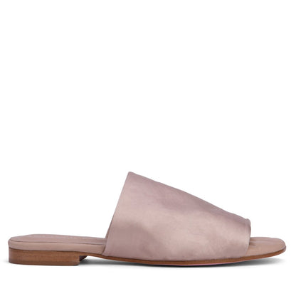 April Stretch Satin Flat Sandal Women’S Leather Insole Sandals by Beautiisoles – Don't Panic Shoes