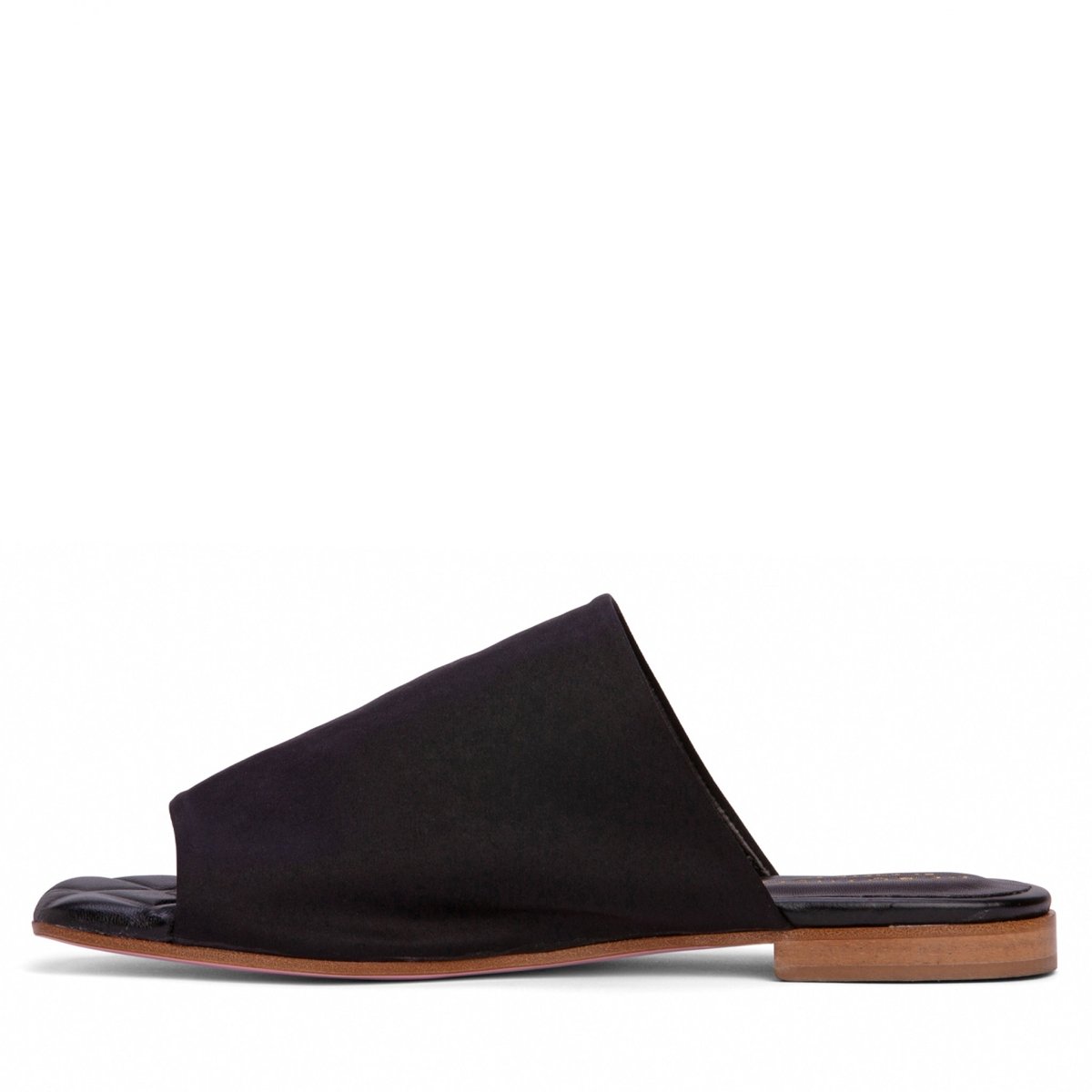 April Stretch Satin Women’S Leather Lined Flat Sandal Sandals by Beautiisoles – Don't Panic Shoes