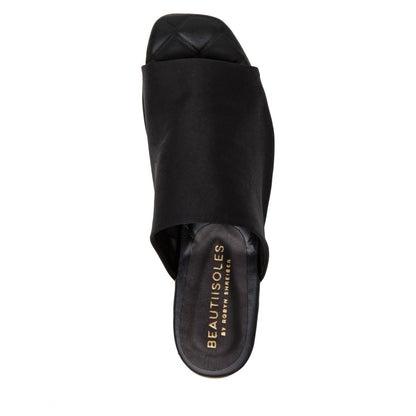 April Stretch Satin Women’S Leather Lined Flat Sandal Sandals by Beautiisoles – Don't Panic Shoes