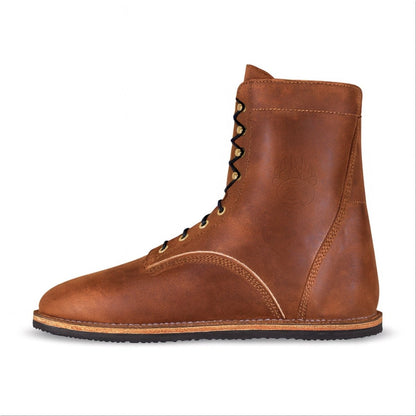 Arktos Crazy Horse Barefoot Winter Boot Merino Wool Lined Full Grain Leather Boot by Bearfoot – Don't Panic Shoes