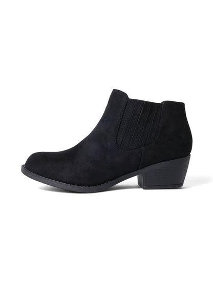 Arlo | Black Suede Booties by J.Adams – Don't Panic Shoes
