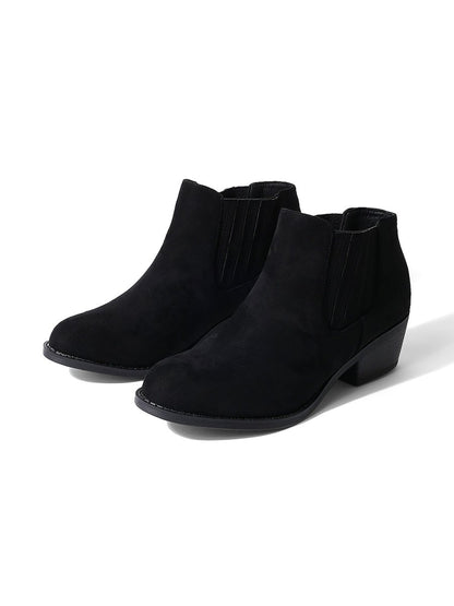 Arlo | Black Suede Booties by J.Adams – Don't Panic Shoes