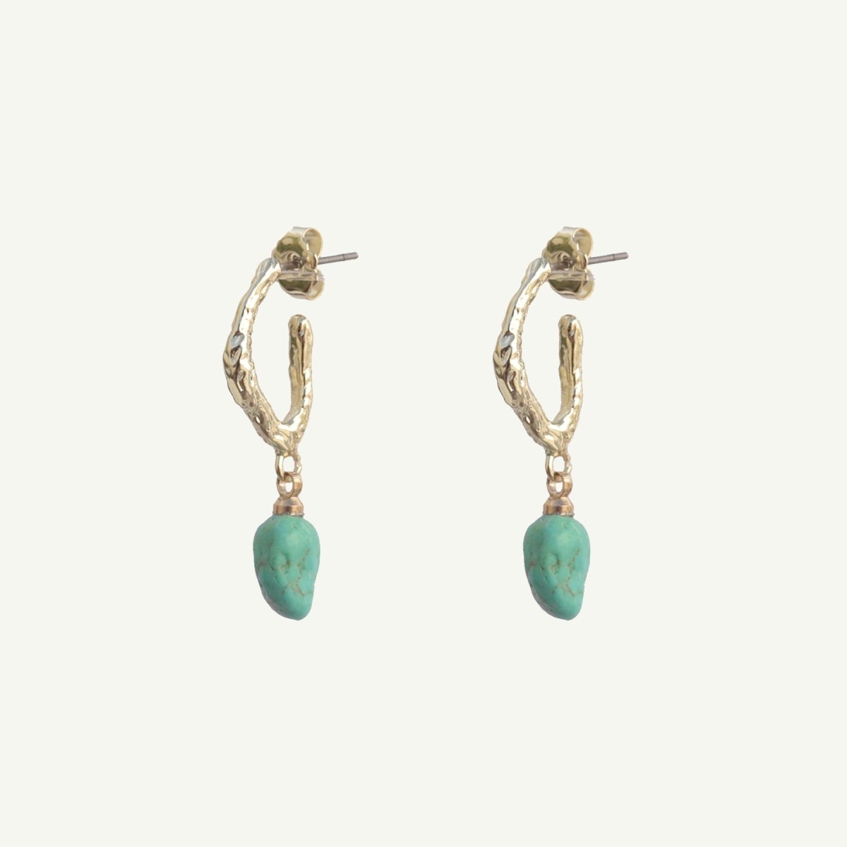 Asha Turquoise Hoop Earrings Earrings by Rahya Jewelry Design – Don't Panic Shoes