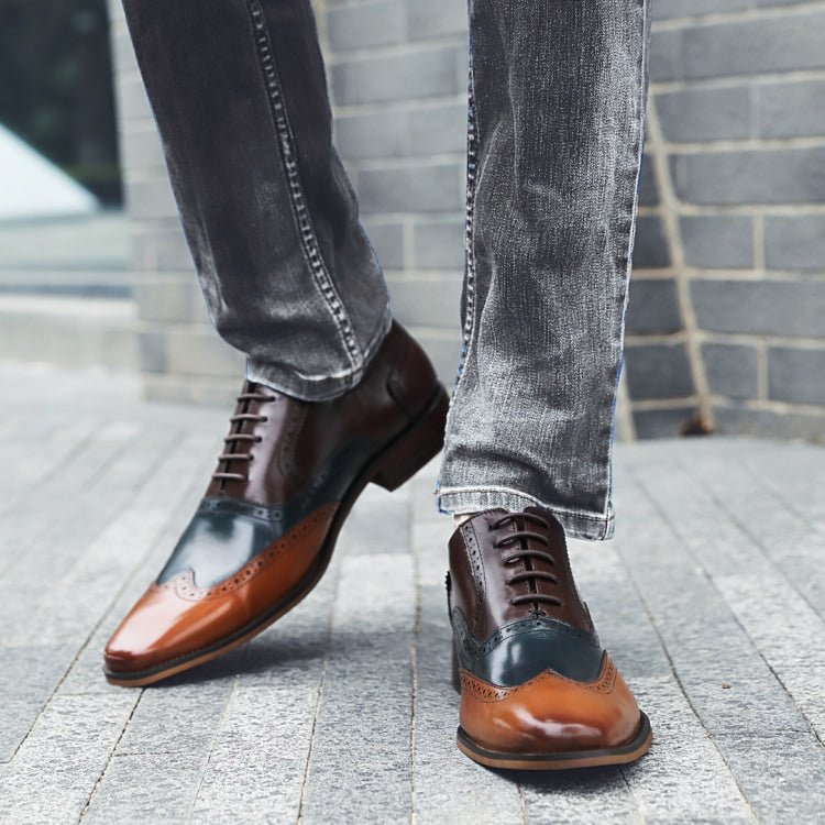 ASher Green Ag100 Men’s Genuine Leather Dress Shoes Navy Oxfords by Asher Green – Don't Panic Shoes