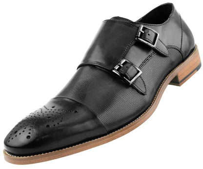 ASher Green Ag1101 Men’s Black Calf Leather Monkstrap Shoes Monk Straps by Asher Green – Don't Panic Shoes