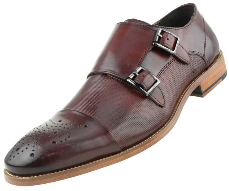 ASher Green Ag1101 Men’s Burgundy Calf Leather Monk Strap Monk Straps by Asher Green – Don't Panic Shoes