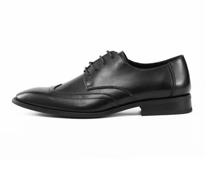 Asher Green Ag112c Elegant Oxford Wingtip Black Leather Shoes For Men Oxfords by Asher Green – Don't Panic Shoes