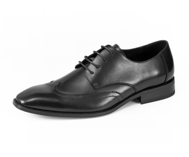 Asher Green Ag112c Elegant Oxford Wingtip Black Leather Shoes For Men Oxfords by Asher Green – Don't Panic Shoes
