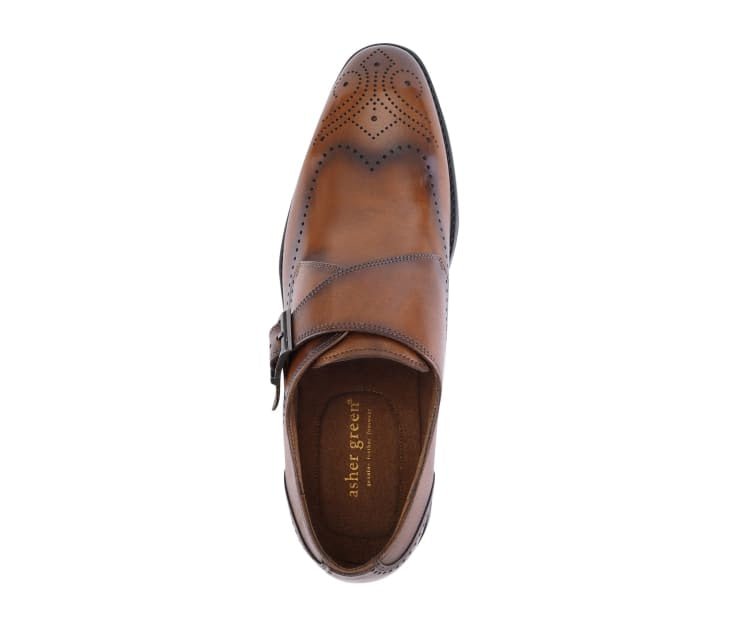Asher Green Ag1274 Tan Monk Straps by Asher Green – Don't Panic Shoes