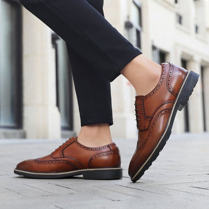 ASher Green Ag1784 Tan Men’s Wing Tip Leather Shoes Oxfords by Asher Green – Don't Panic Shoes