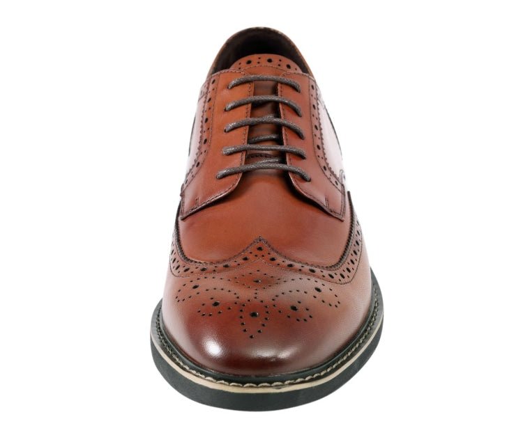 ASher Green Ag1784 Tan Men’s Wing Tip Leather Shoes Oxfords by Asher Green – Don't Panic Shoes
