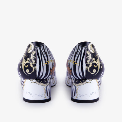 The Perugia White Leather Lower Heel Pump Women Shoe