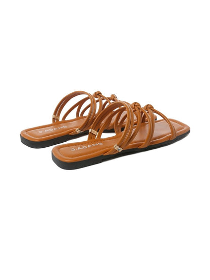 Athena | Khaki Sandals by J.Adams – Don't Panic Shoes