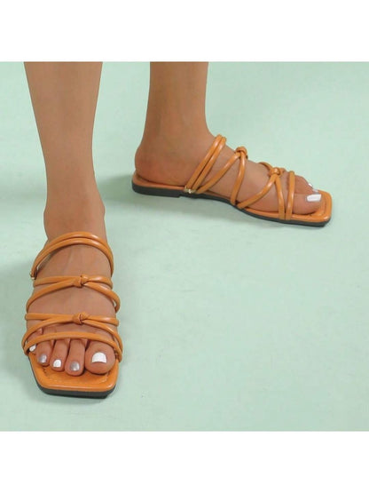 Athena | Khaki Sandals by J.Adams – Don't Panic Shoes