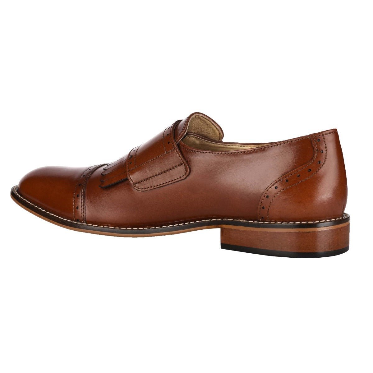 Auburn Leather Oxford Style Monk Straps Shoes by Libertyzeno – Don't Panic Shoes