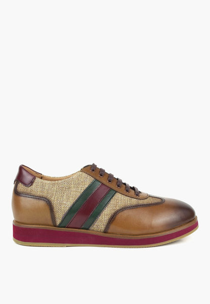 Austin Leather Sneaker Tan Handcrafted Dapper Shoe Classic MEN SHOES by Sepol Shoes – Don't Panic Shoes