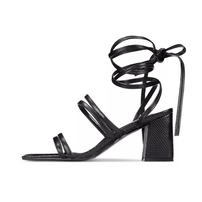 Ava Sandals Black Shoes by Vaila Shoes – Don't Panic Shoes
