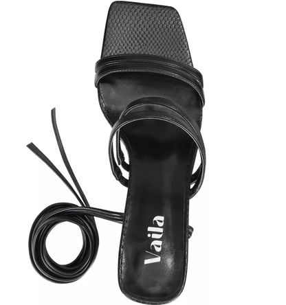 Ava Sandals Black Shoes by Vaila Shoes – Don't Panic Shoes