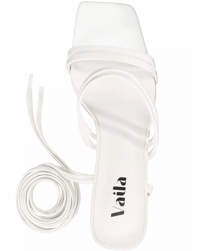 Ava Sandals White Shoes by Vaila Shoes – Don't Panic Shoes