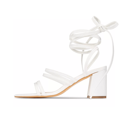 Ava Sandals White Shoes by Vaila Shoes – Don't Panic Shoes