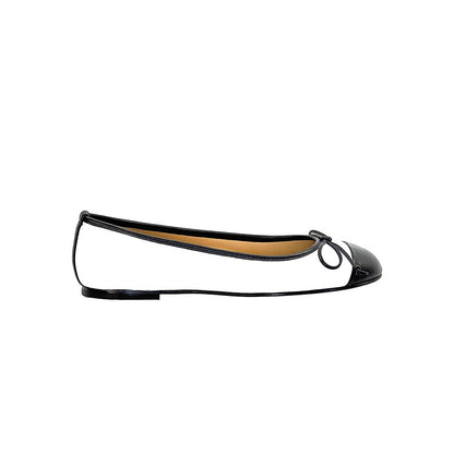 Avely Ballet Flat Women’S Calf Leather Bianco Nero Ballet Flats by Mar Soreli – Don't Panic Shoes