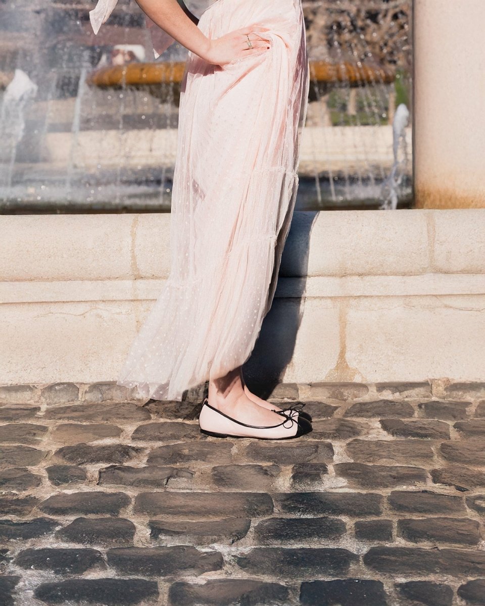 Avely Bow Cap Toe Ballet Flat Women’S Calf Leather Ballet Flats by Mar Soreli – Don't Panic Shoes