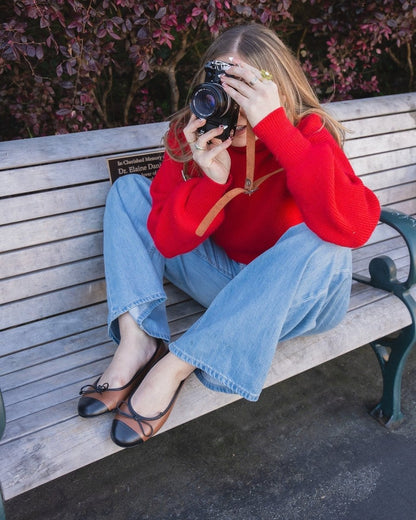 Avely Cohiba Womens Calfskin Leather Elegant Ballet Flat Ballet Flats by Mar Soreli – Don't Panic Shoes