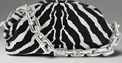 Bottega Veneta The Chain Zebra Italian Leather Handbag