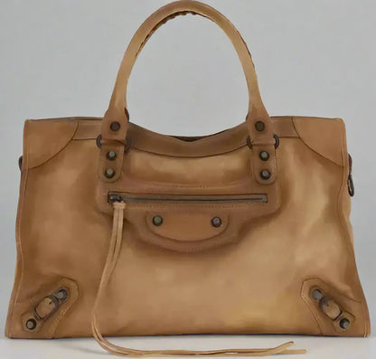 Balenciaga Suede Le Cité Medium Handbag - Designer Style