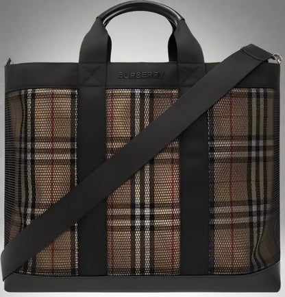 Burberry men's black and brown Ormond Shopper Bag