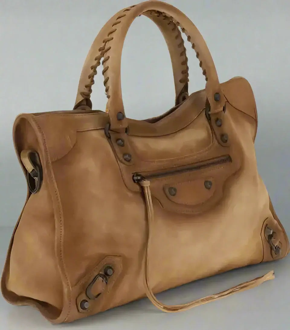 Balenciaga Suede Le Cité Medium Handbag - Designer Style