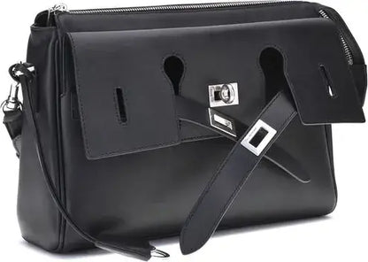 BALENCIAGA black leather Bel Air small Shoulder Bag