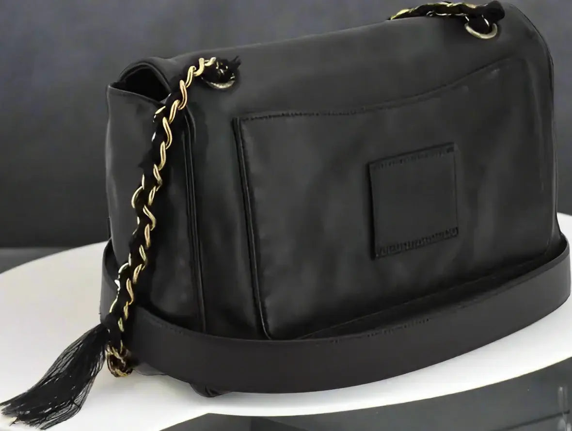 Balenciaga Modu Flap Shoulder Bag Black