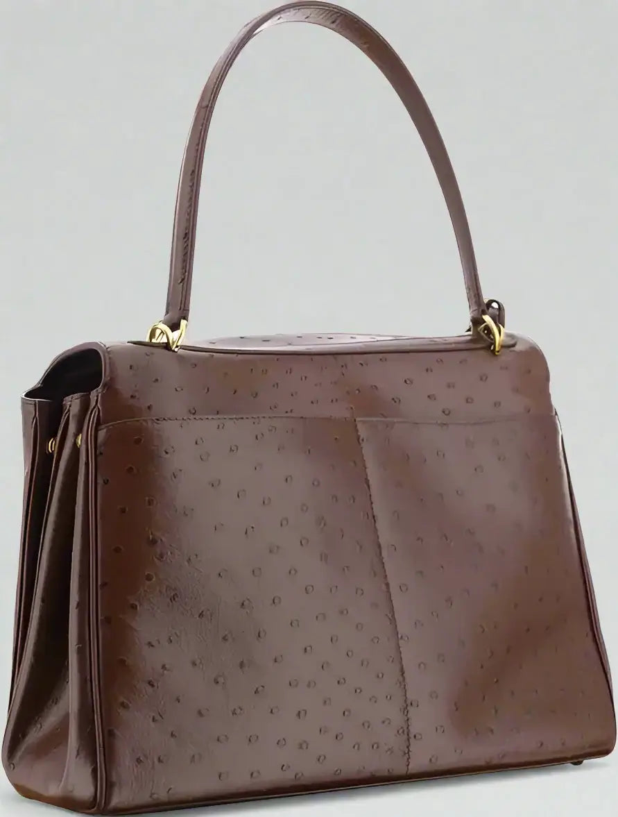 Balenciaga Rodeo Medium Shoulder Bag with Ostrich-effect leather