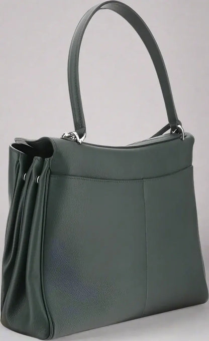 BALENCIAGA green leather Rodeo Shoulder Bag