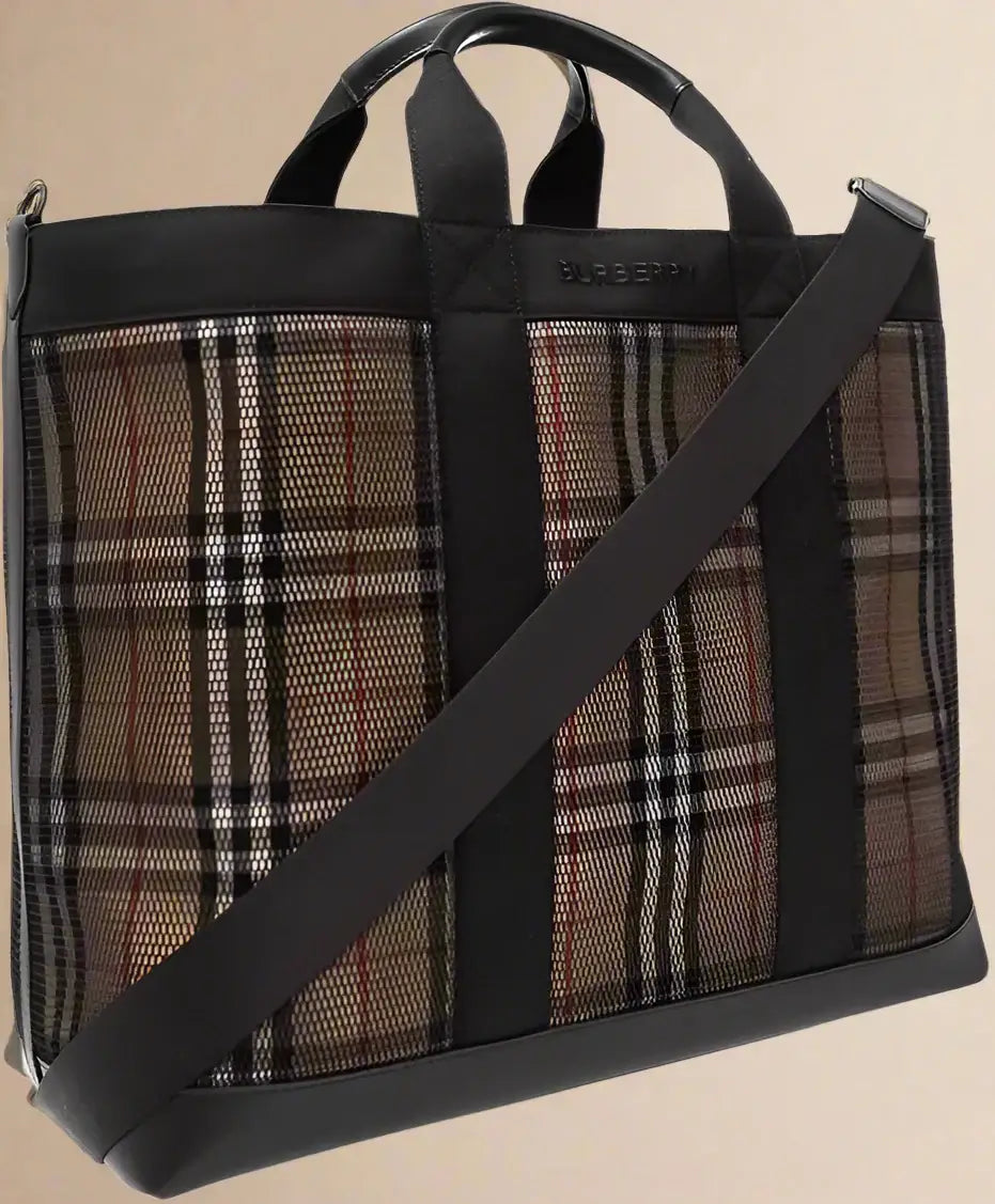 Burberry men's black and brown Ormond Shopper Bag