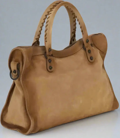 Balenciaga Suede Le Cité Medium Handbag - Designer Style