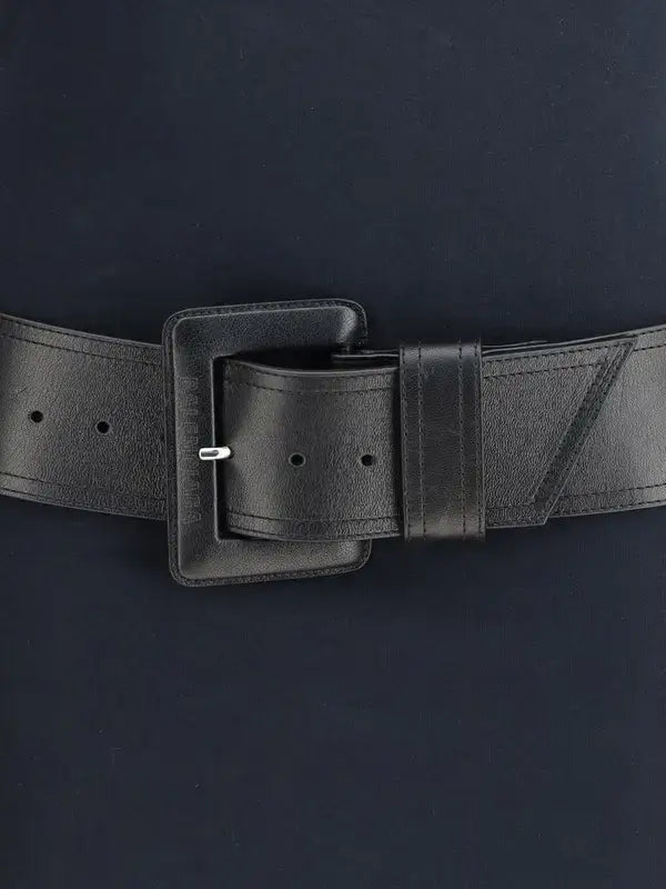 BALENCIAGA navy blue belted T-Shirt Dress