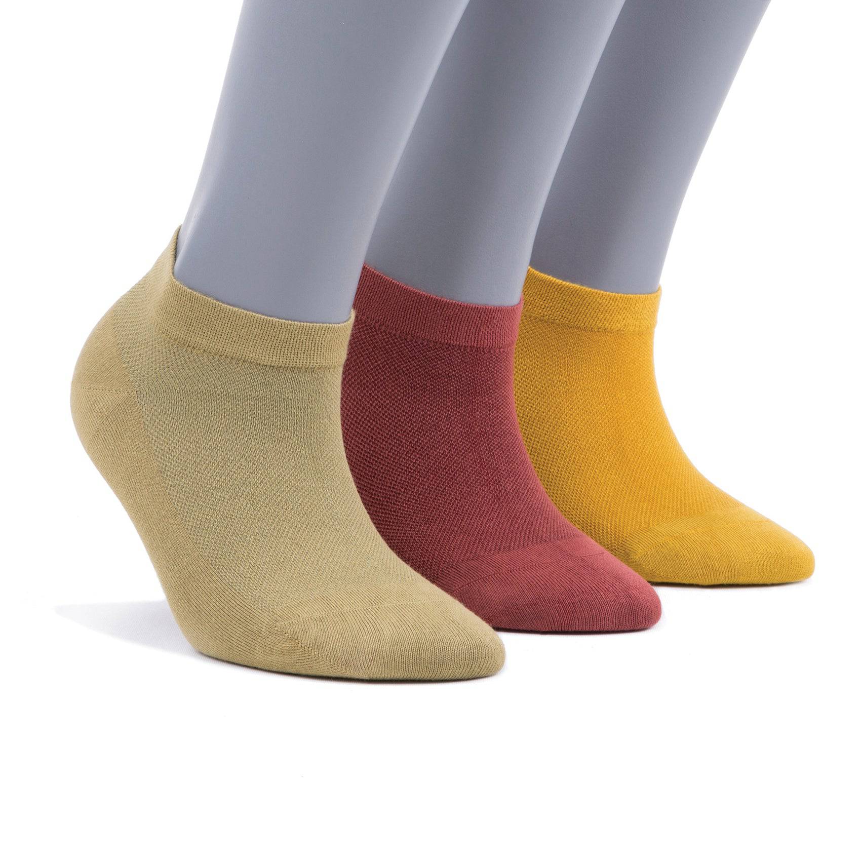 Bambooven Women’s Bamboo Ankle Socks 3-Pack - 529