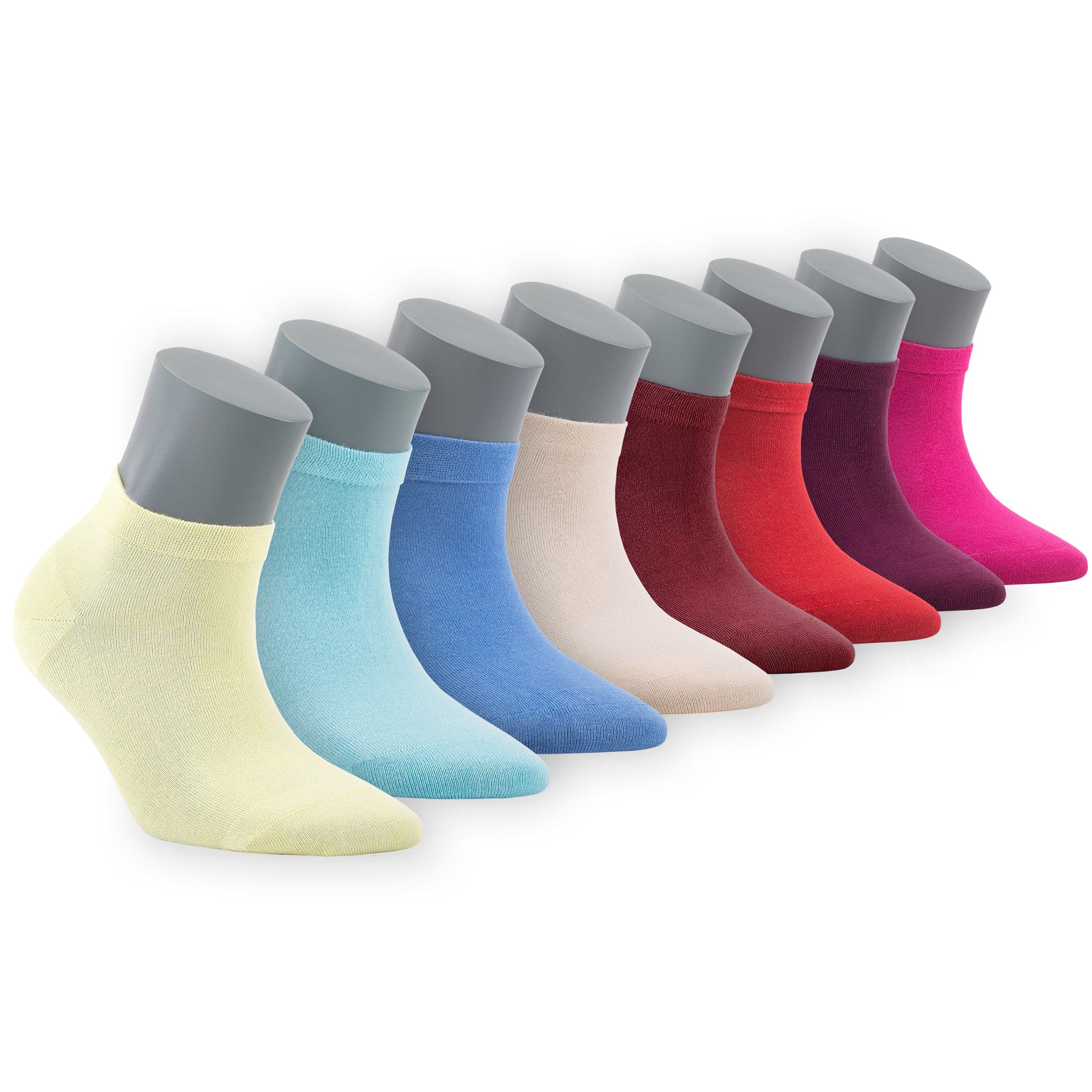 Bambooven Women’s Bamboo Ankle Socks 8-Pack - 598