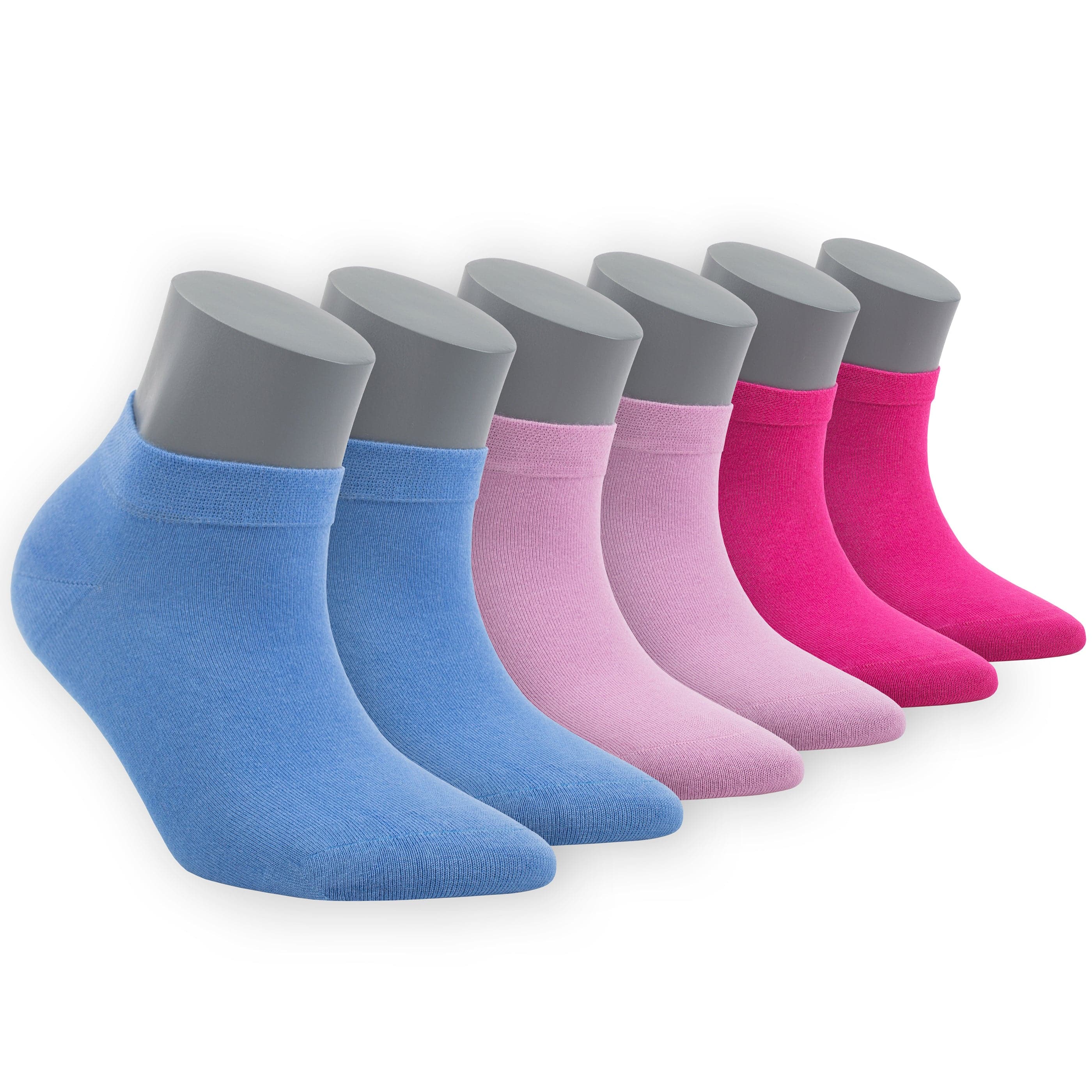 Bambooven Women’s Bamboo Ankle Socks 6-Pack - 582