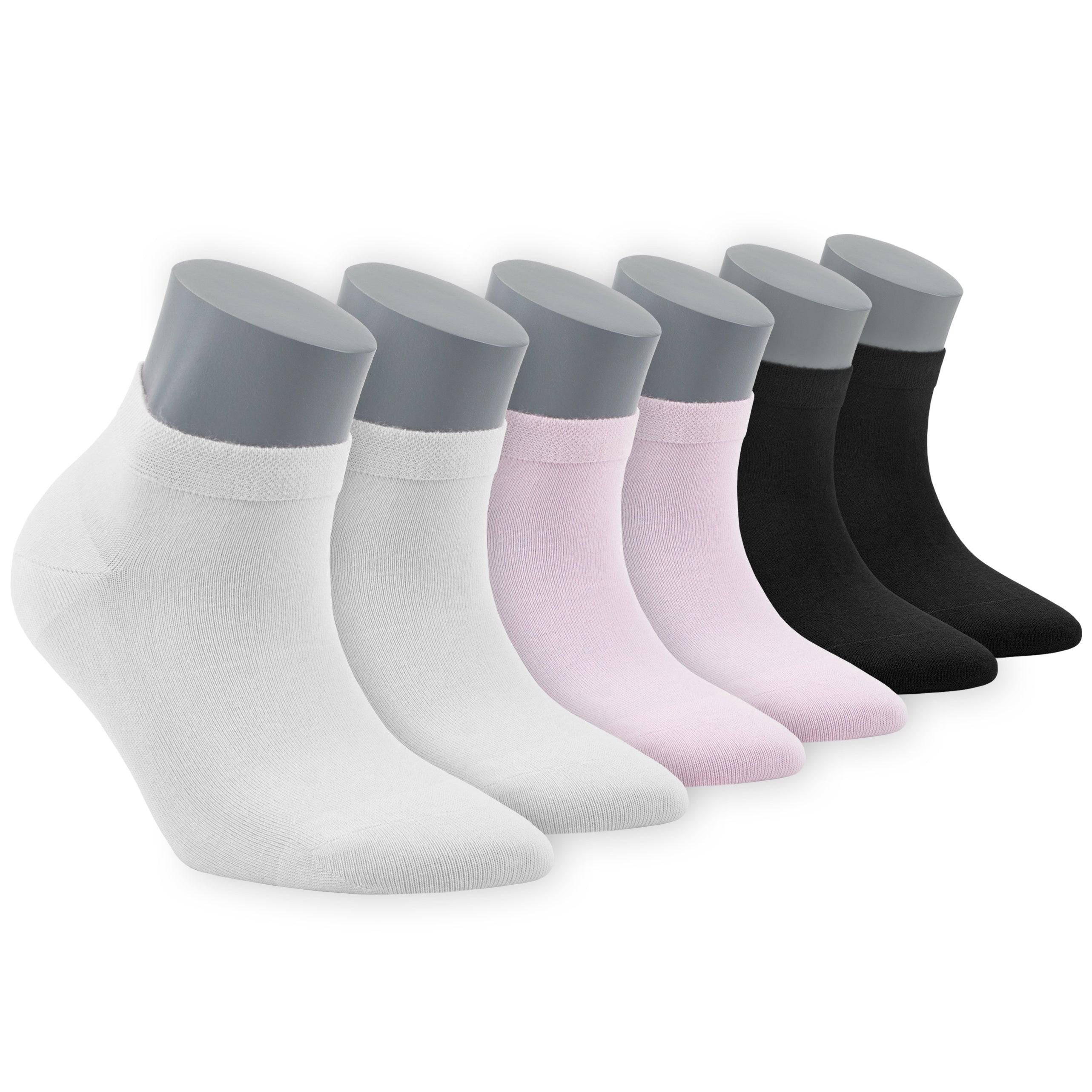 Bambooven Women’s Bamboo Ankle Socks 6-Pack - 581