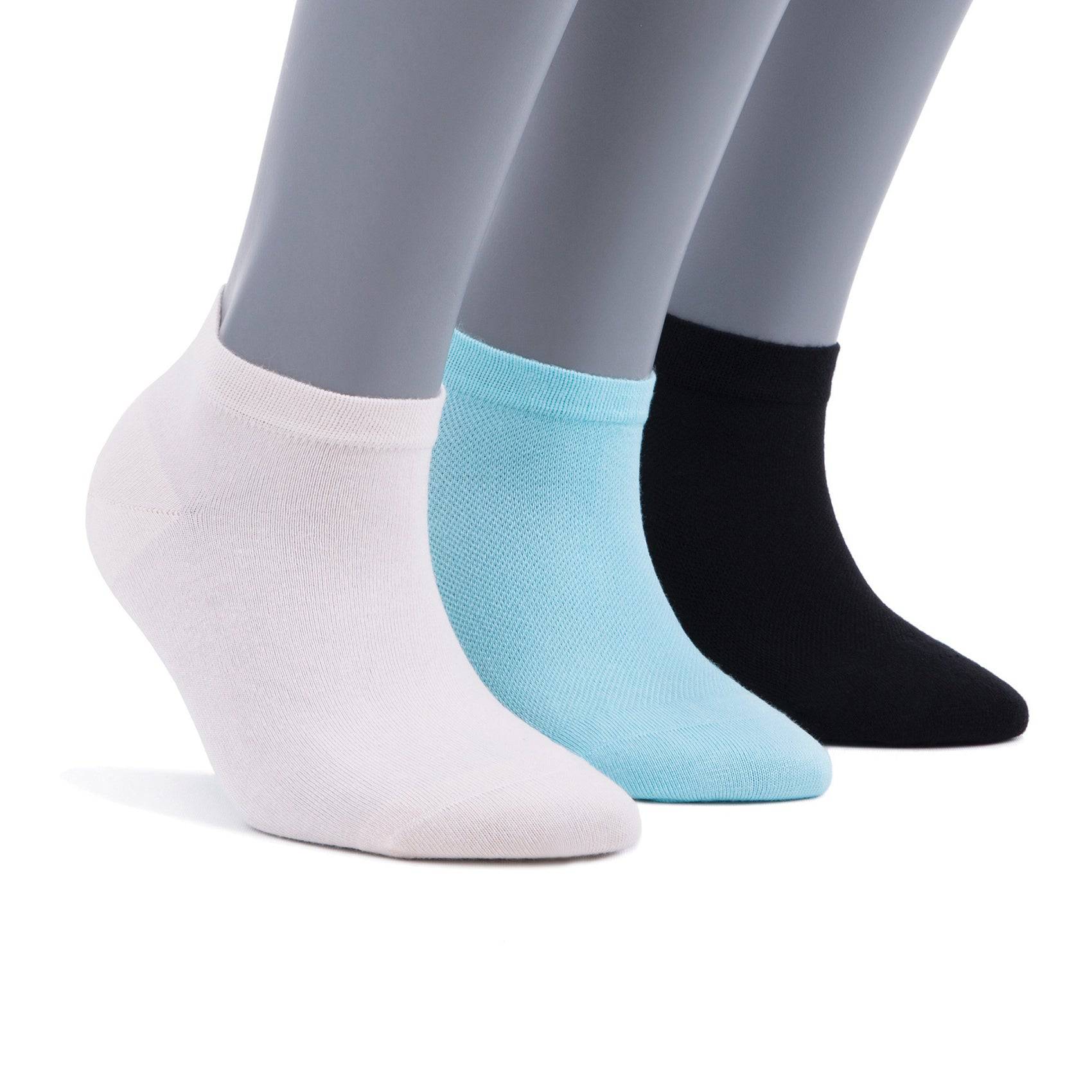 Bambooven Women’s Bamboo Ankle Socks 3-Pack - 524