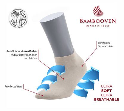 Bambooven Women’s Bamboo Ankle Socks 3-Pack - 524